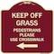 Signmission Designer Series Lawn Boss Stake Kit, Burgundy Heavy-Gauge Aluminum Sign, 18" x 18", BU-1818-23888 A-DES-BU-1818-23888 - alternate 1